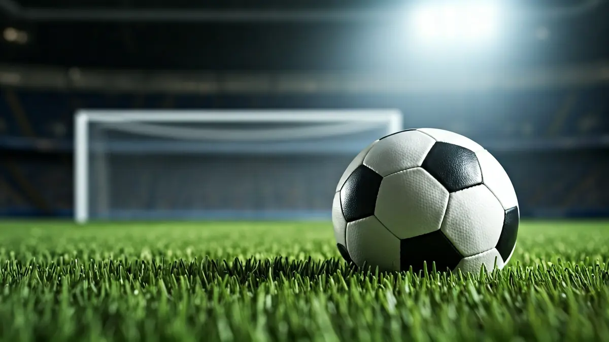 Imagen genérica de un balón de fútbol en el césped de un estadio.