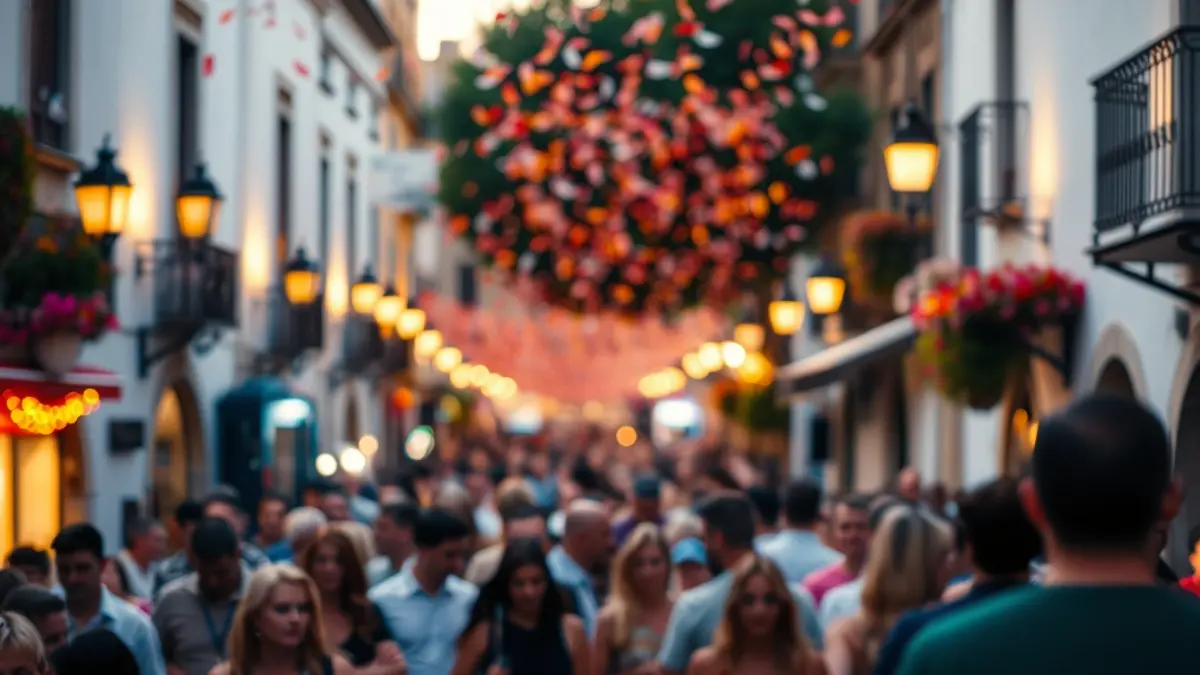 Imagen genérica de una calle festiva en una ciudad andaluza.