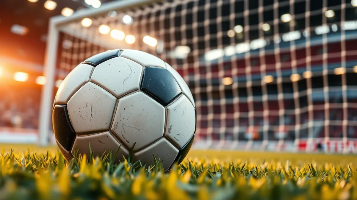 Imagen genérica de un balón de fútbol en el césped de un estadio.