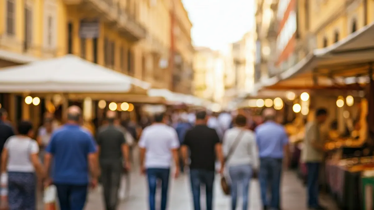 Imagen genérica de un mercadillo al aire libre en una ciudad mediterránea.
