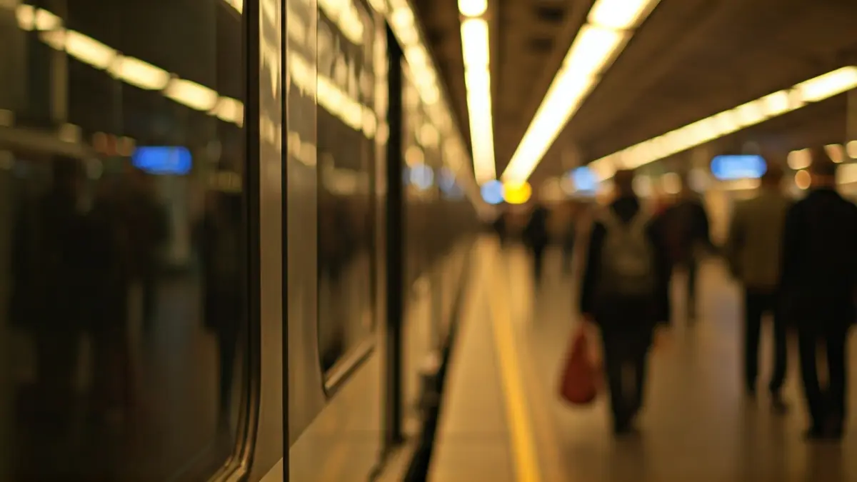 Imagen genérica de un tren de metro moderno en una estación.
