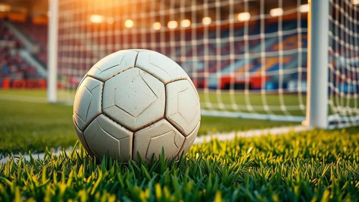 Imagen genérica de un balón de fútbol en el césped de un estadio.