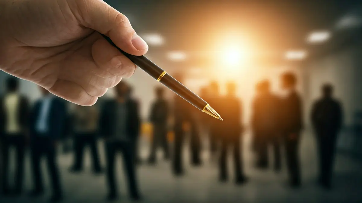 Generic image of a hand pointing at a downward trend graph on a computer screen, symbolizing falling unemployment.