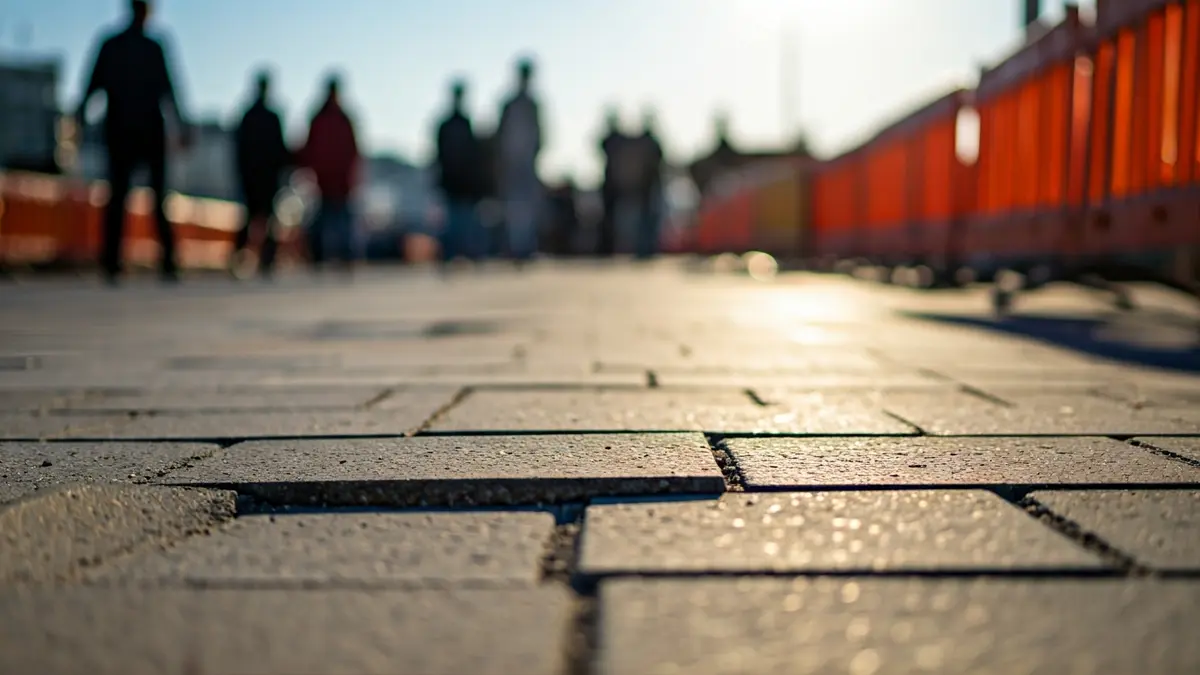 Imagen de losetas rotas en el Paseo de las Explanadas de Motril