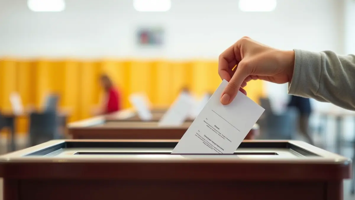 Imagen genérica de una urna electoral con papeletas de voto.