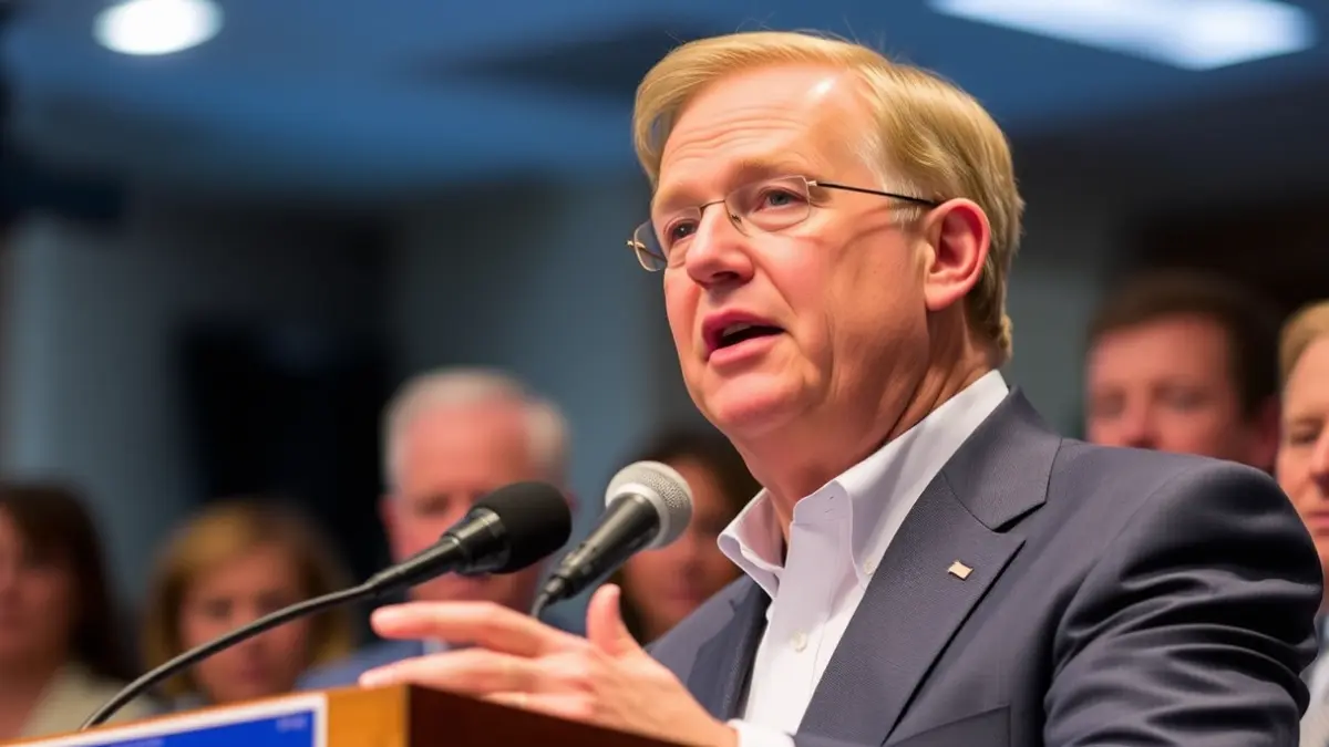 Imagen genérica de un político dando un discurso en un acto público.