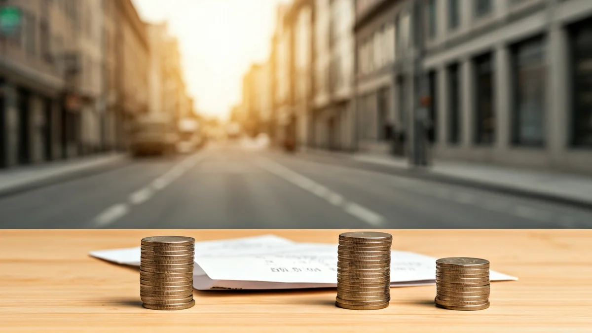 Imagen genérica de monedas y un recibo, simbolizando las dificultades económicas de los pequeños negocios.