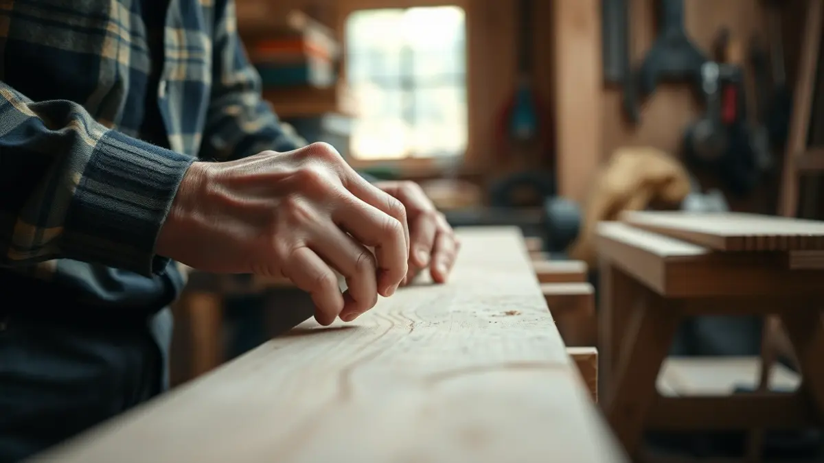 Generic image of hands working in a carpentry workshop, symbolizing vocational training.