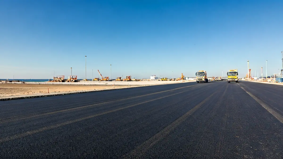 Image of the urbanization works at the Port of Motril for the Green Motril project.