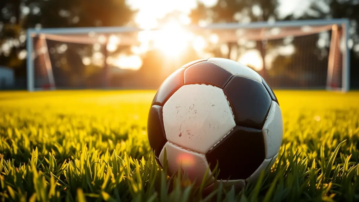 Generic image of a soccer ball on a stadium pitch.