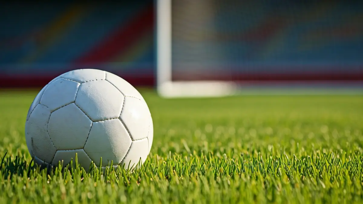 Imagen genérica de un balón de fútbol en el césped de un estadio.