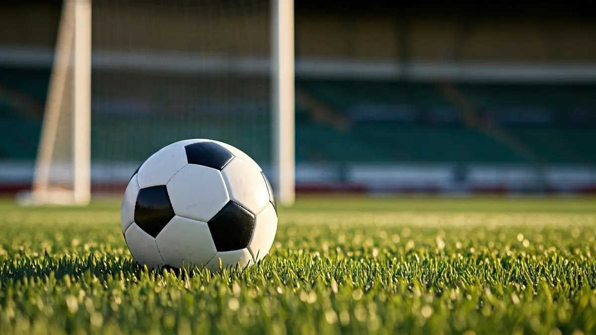 Imagen genérica de un balón de fútbol en el césped de un estadio.