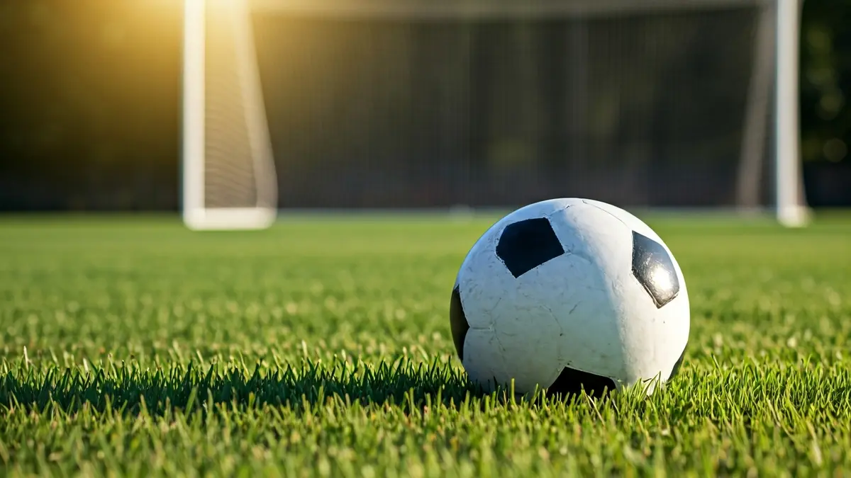 Imagen genérica de un balón de fútbol en el césped de un estadio.