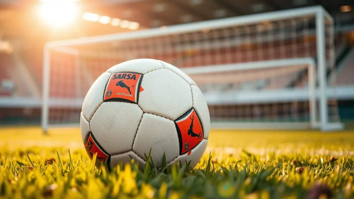 Imagen genérica de un balón de fútbol en el césped de un estadio.