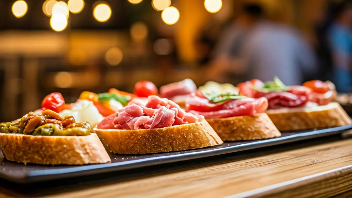 Generic image of tapas and small dishes at a food festival.