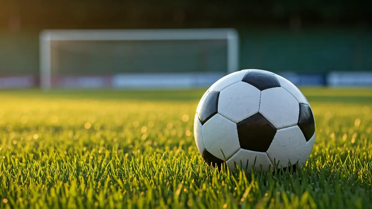 Imagen genérica de un balón de fútbol en el césped de un estadio.