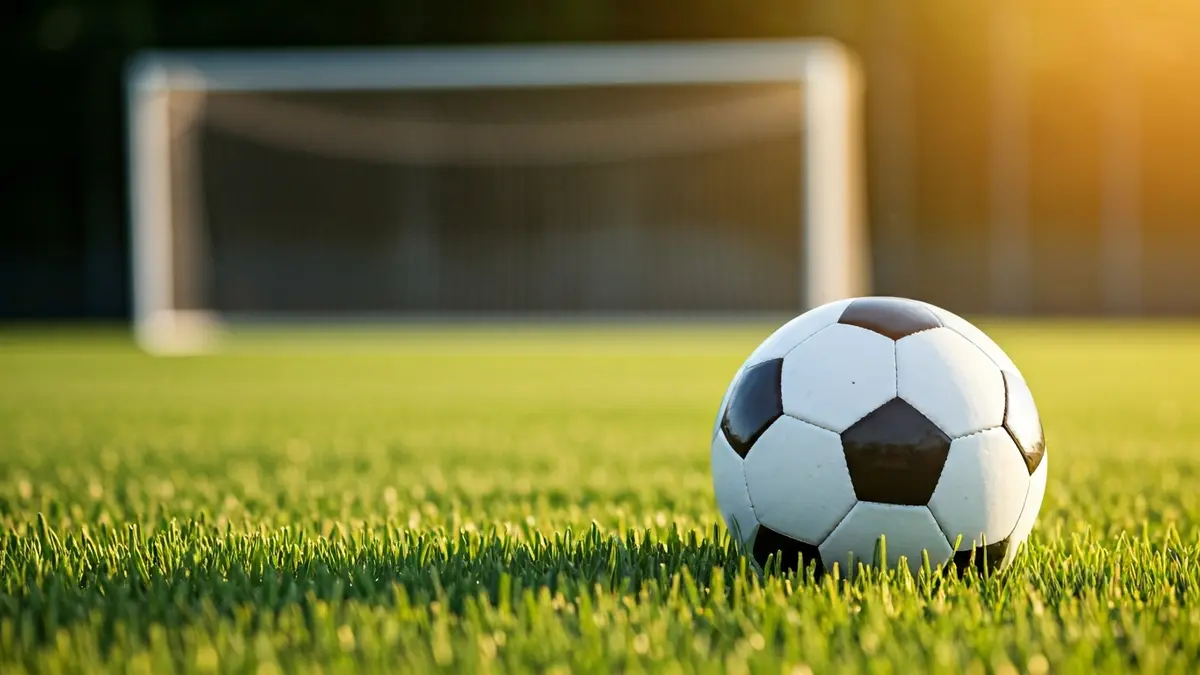 Imagen genérica de un balón de fútbol sobre el césped de un campo.