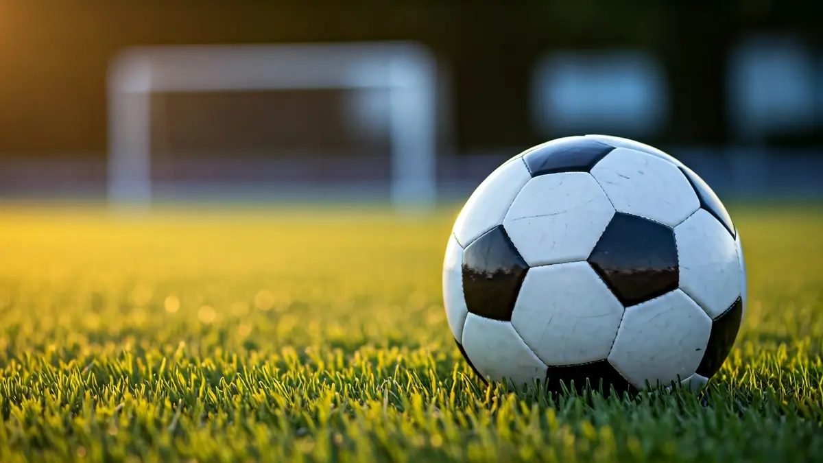 Imagen genérica de un balón de fútbol en el césped de un estadio.