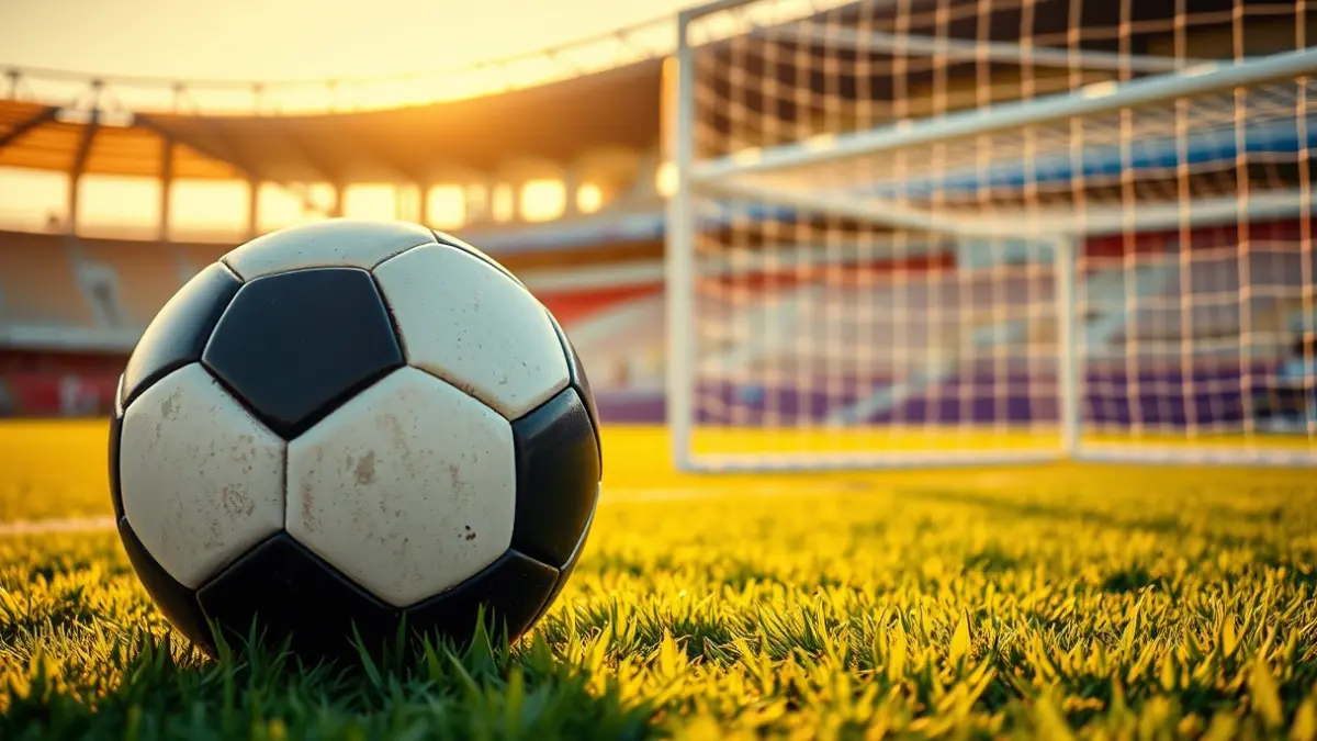 Imagen genérica de un balón de fútbol sobre el césped de un estadio.