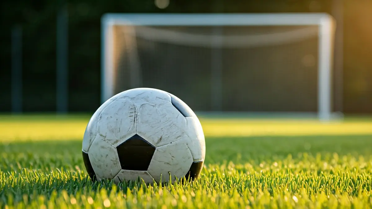 Imagen genérica de un balón de fútbol en el césped de un estadio.