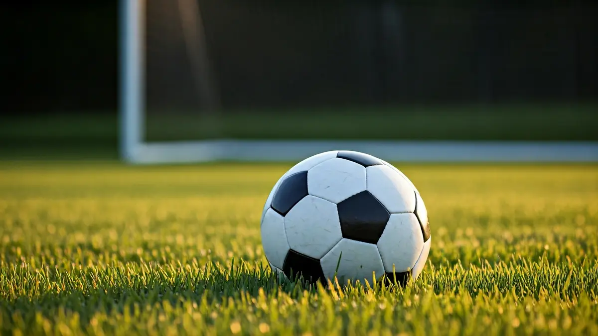 Generic image of a soccer ball on a stadium pitch.