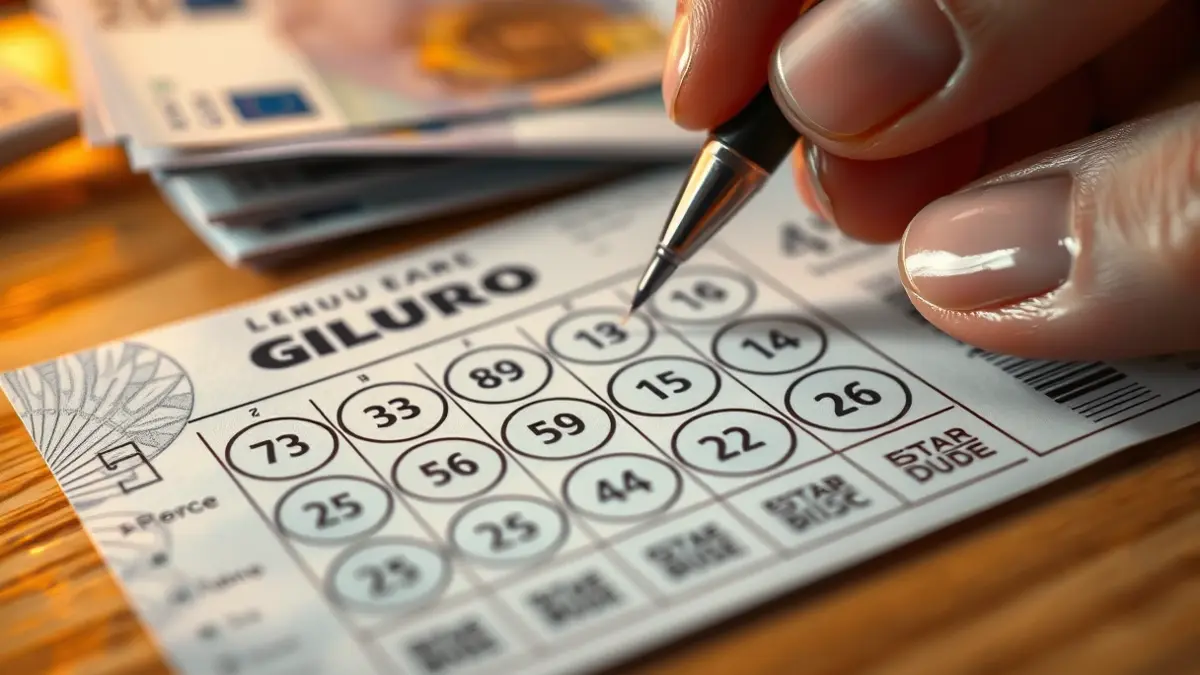 Generic image of a lottery ticket and money, symbolizing a prize.