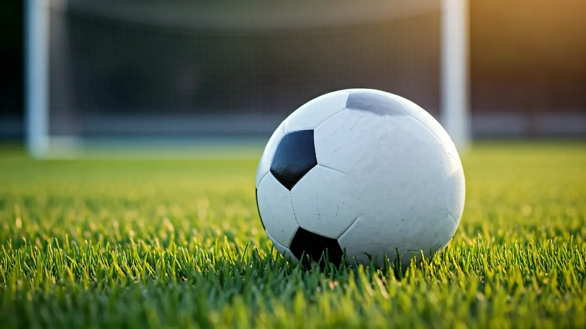Imagen genérica de un balón de fútbol en el césped de un estadio.