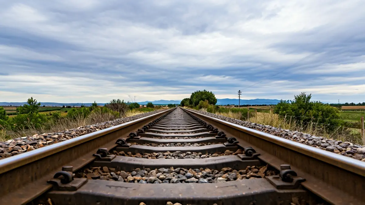 Imagen genérica de vías de tren en un paisaje rural andaluz.