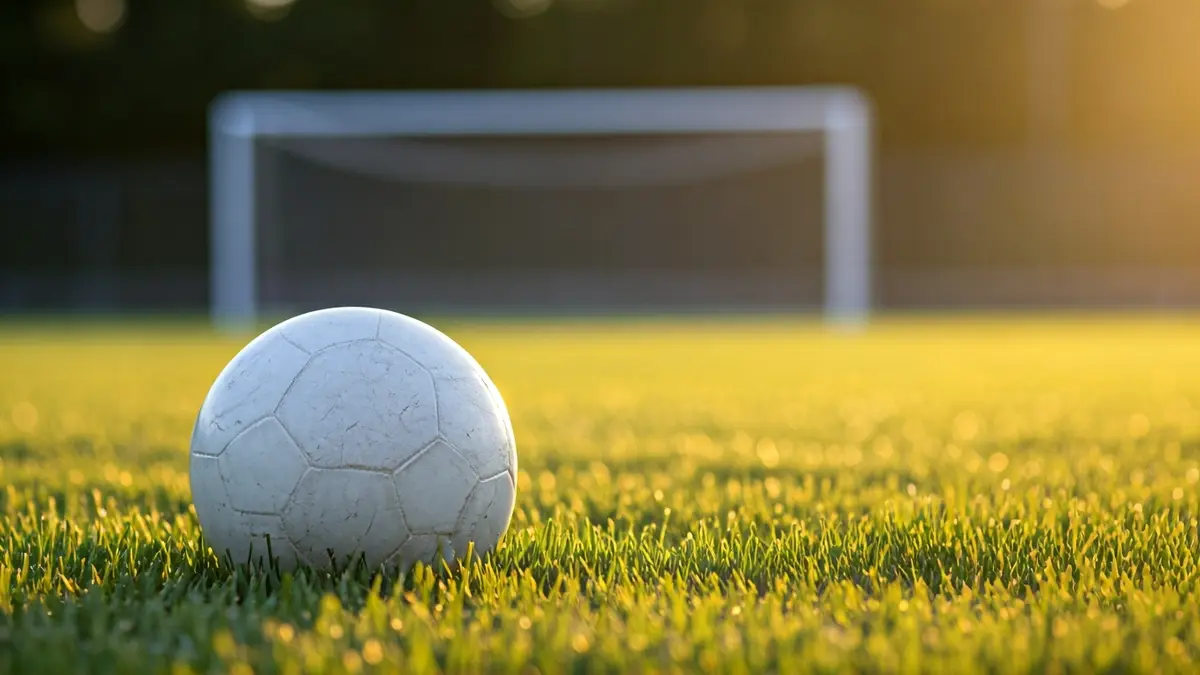 Imagen genérica de un balón de fútbol sobre el césped de un campo.