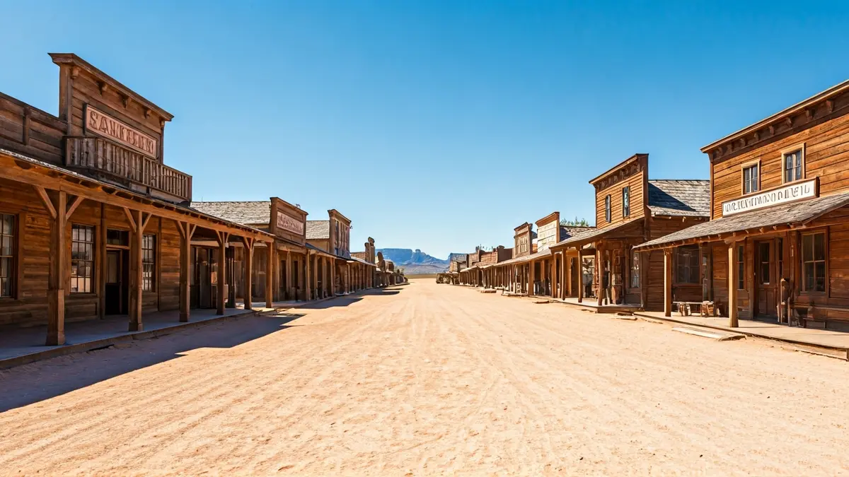 Image of a western film set in the Tabernas desert, Almería.