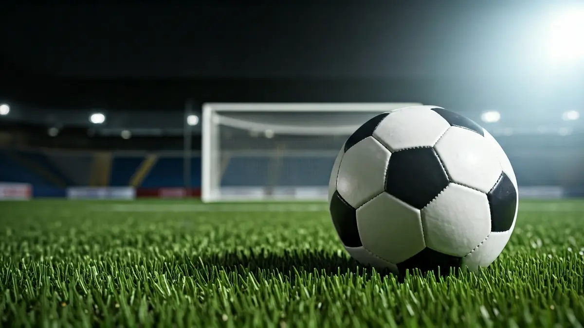 Imagen genérica de un balón de fútbol en el césped de un estadio.