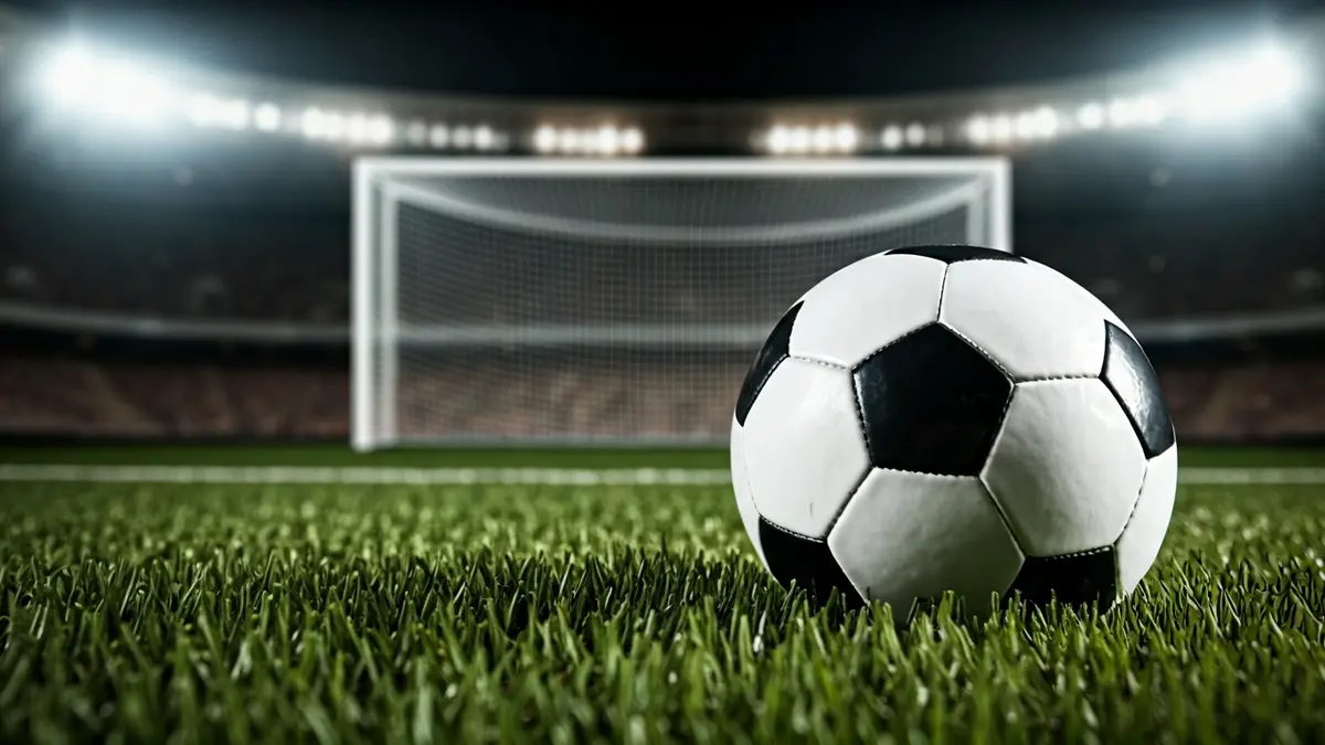 Imagen genérica de un balón de fútbol en el césped de un estadio.