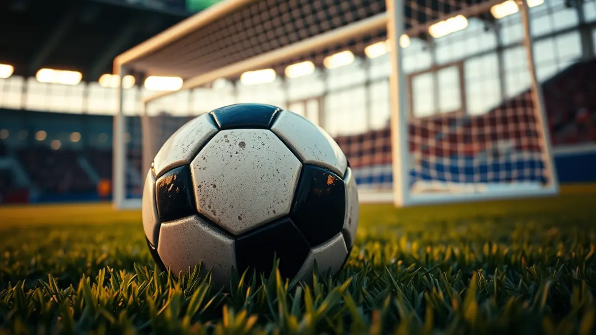 Imagen genérica de un balón de fútbol en el césped de un estadio.