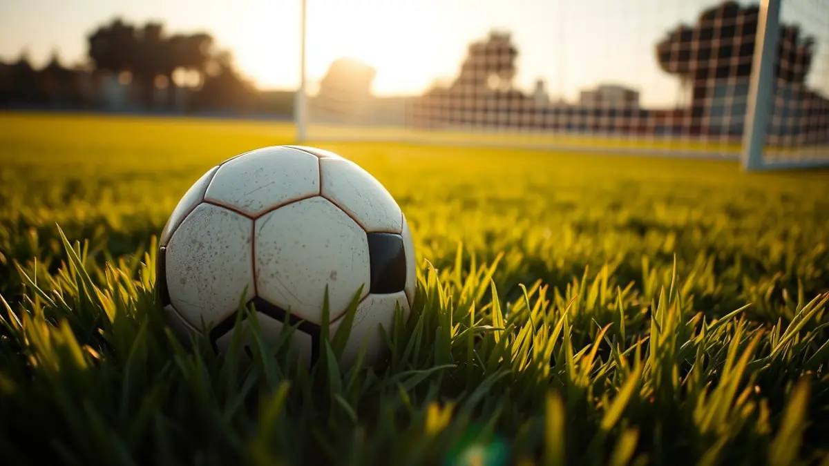 Imagen genérica de un balón de fútbol en un campo de césped.