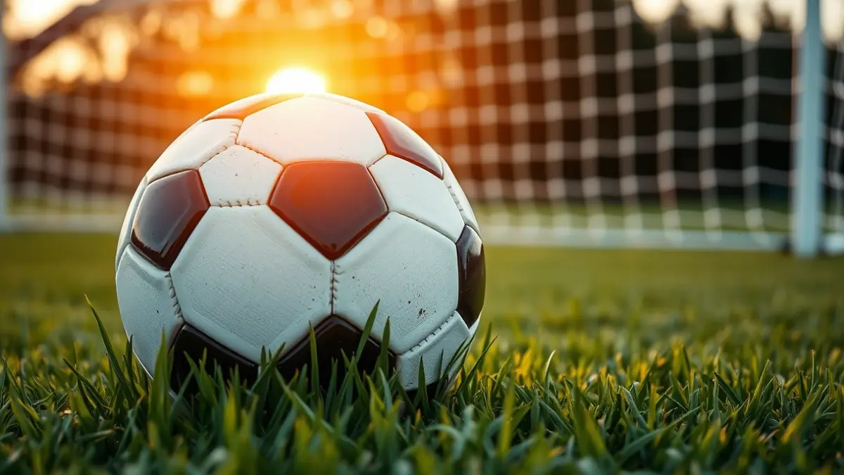 Generic image of a soccer ball on a stadium pitch.