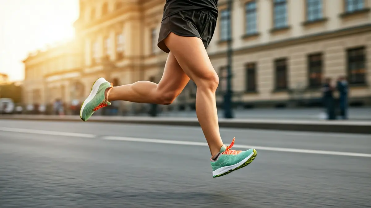 Imagen genérica de una atleta corriendo en una carrera de media maratón.