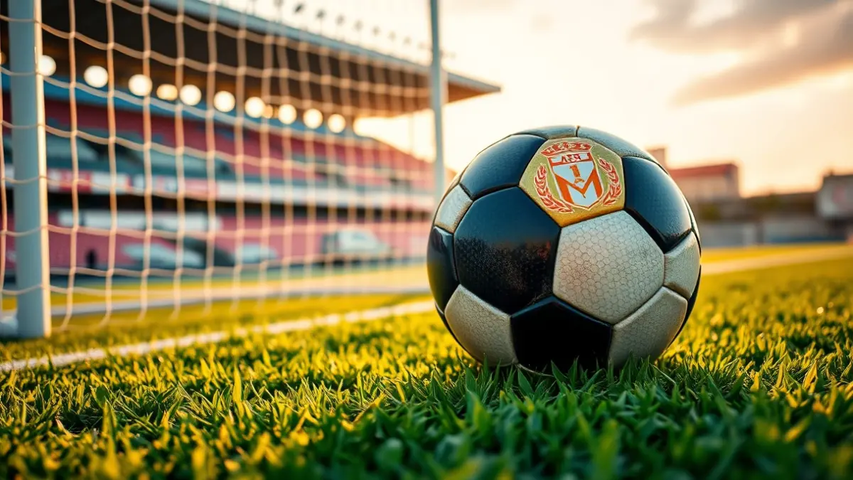 Imagen genérica de un balón de fútbol en el césped de un estadio.