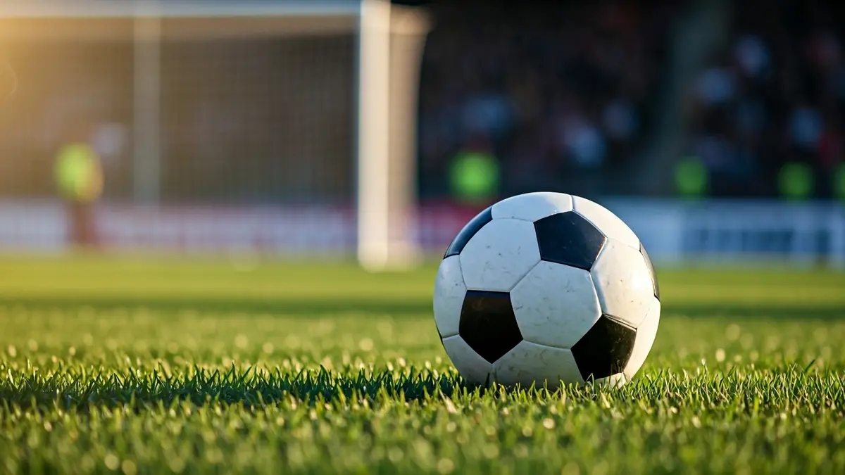 Imagen genérica de un balón de fútbol en el césped de un estadio.