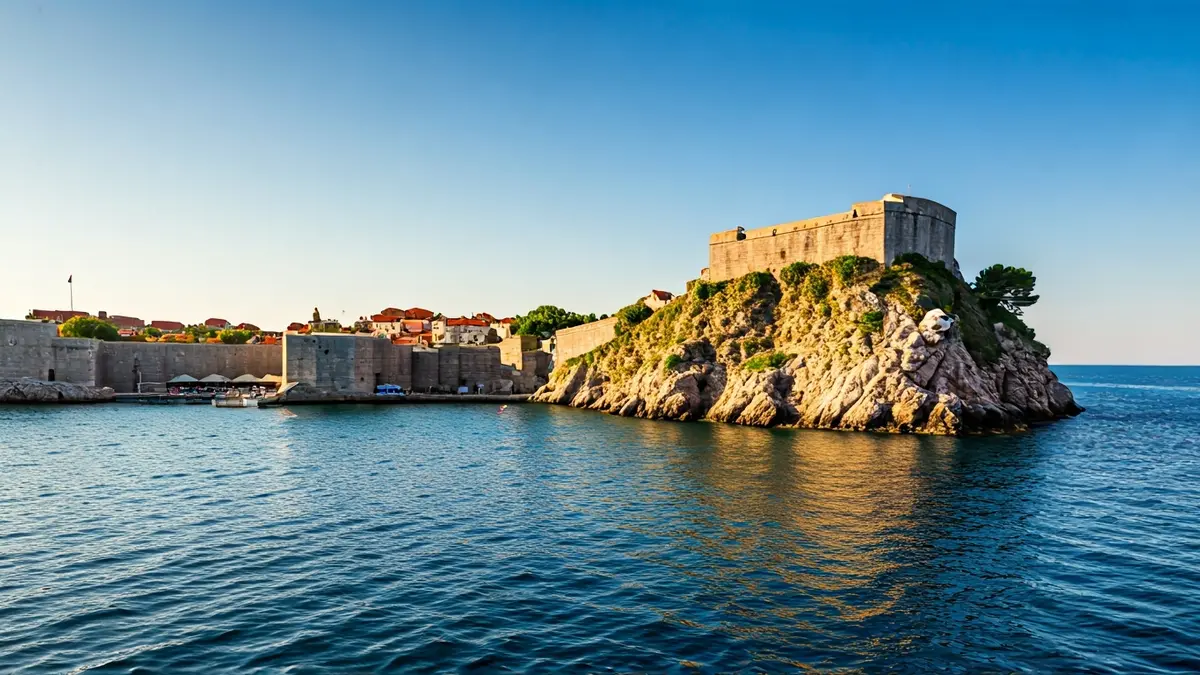 Image of the ancient Marinid fortifications in Gibraltar, with stone walls and sea views.