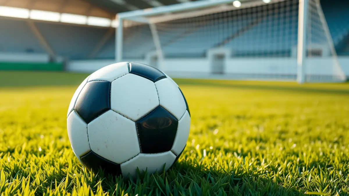 Imagen genérica de un balón de fútbol en el césped de un estadio.