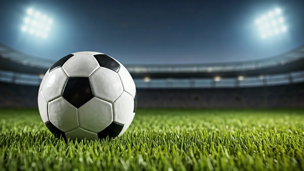 Imagen genérica de un balón de fútbol sobre el césped de un estadio.