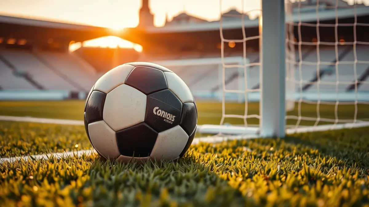 Imagen genérica de un balón de fútbol en el césped de un estadio.