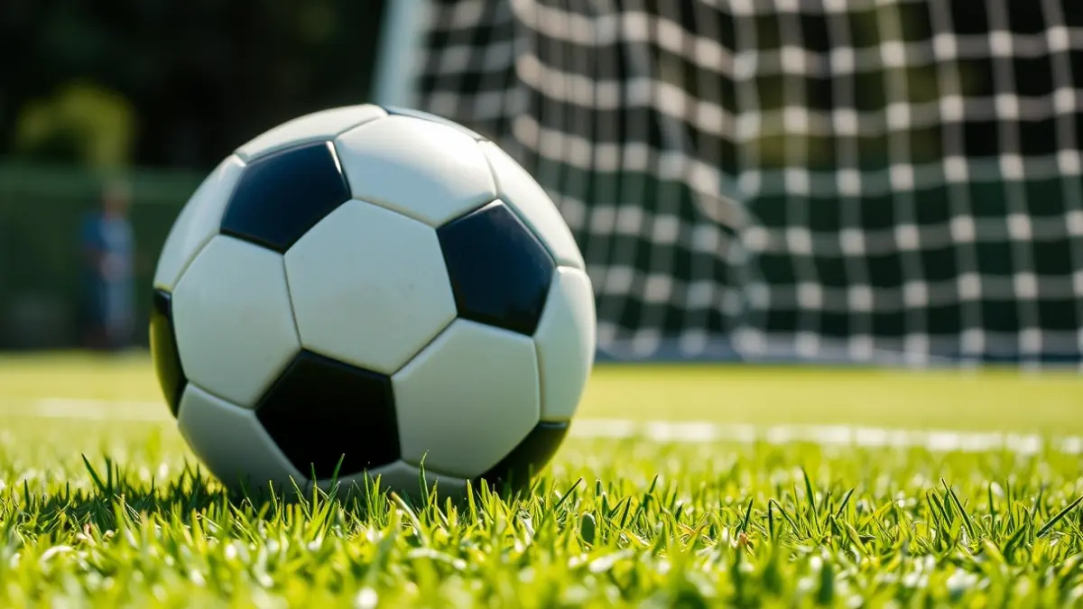 Generic image of a soccer ball on a grass field.