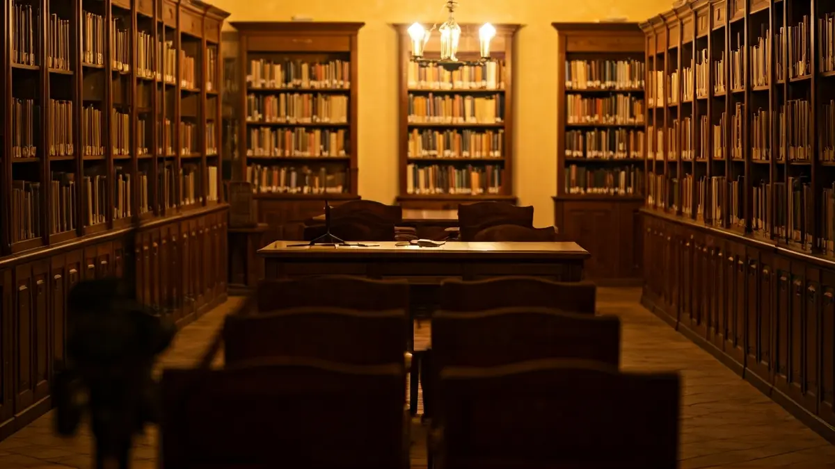Imagen genérica de un espacio cultural con un micrófono y sillas, evocando un recital poético.