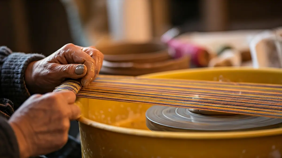 Generic image of hands working in a craft workshop.