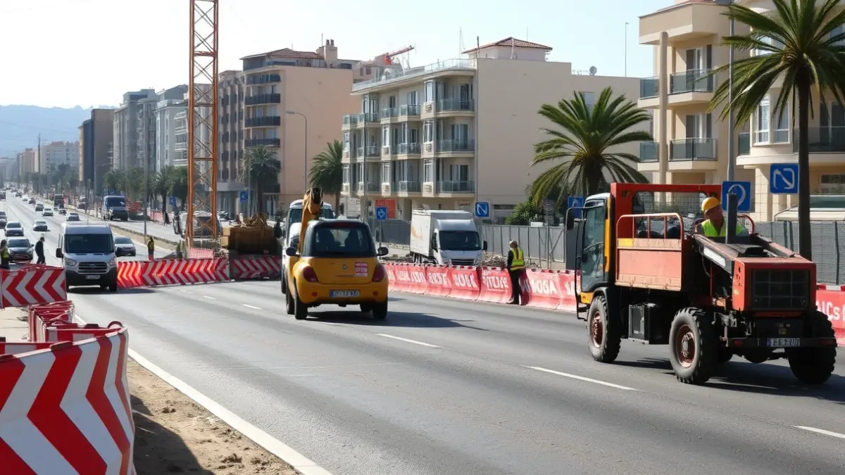 Imagen genérica de obras en una avenida urbana.