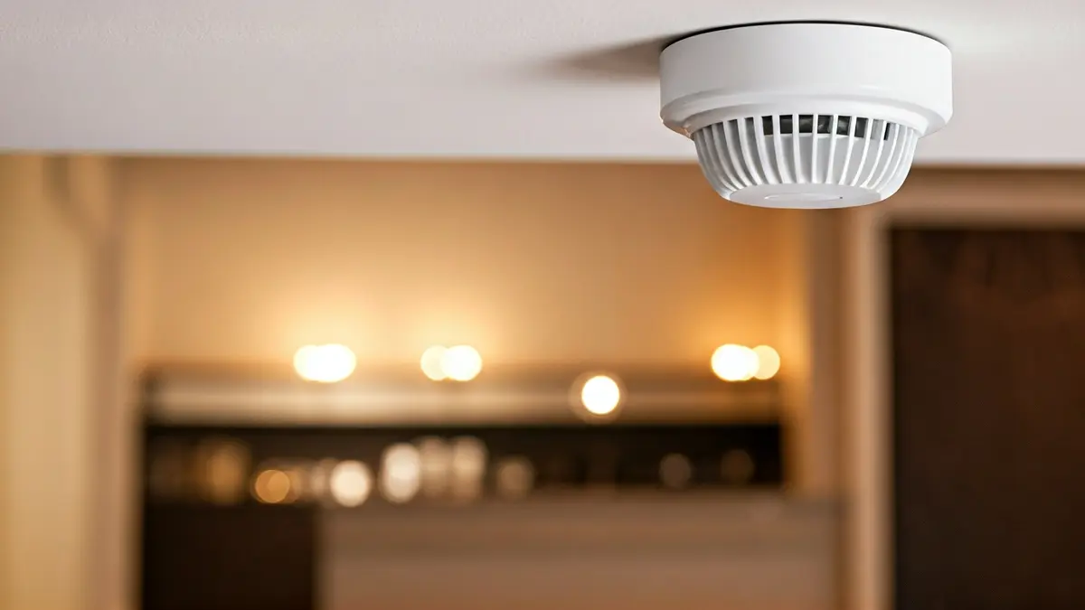 Imagen genérica de un detector de humo en el techo de una vivienda.