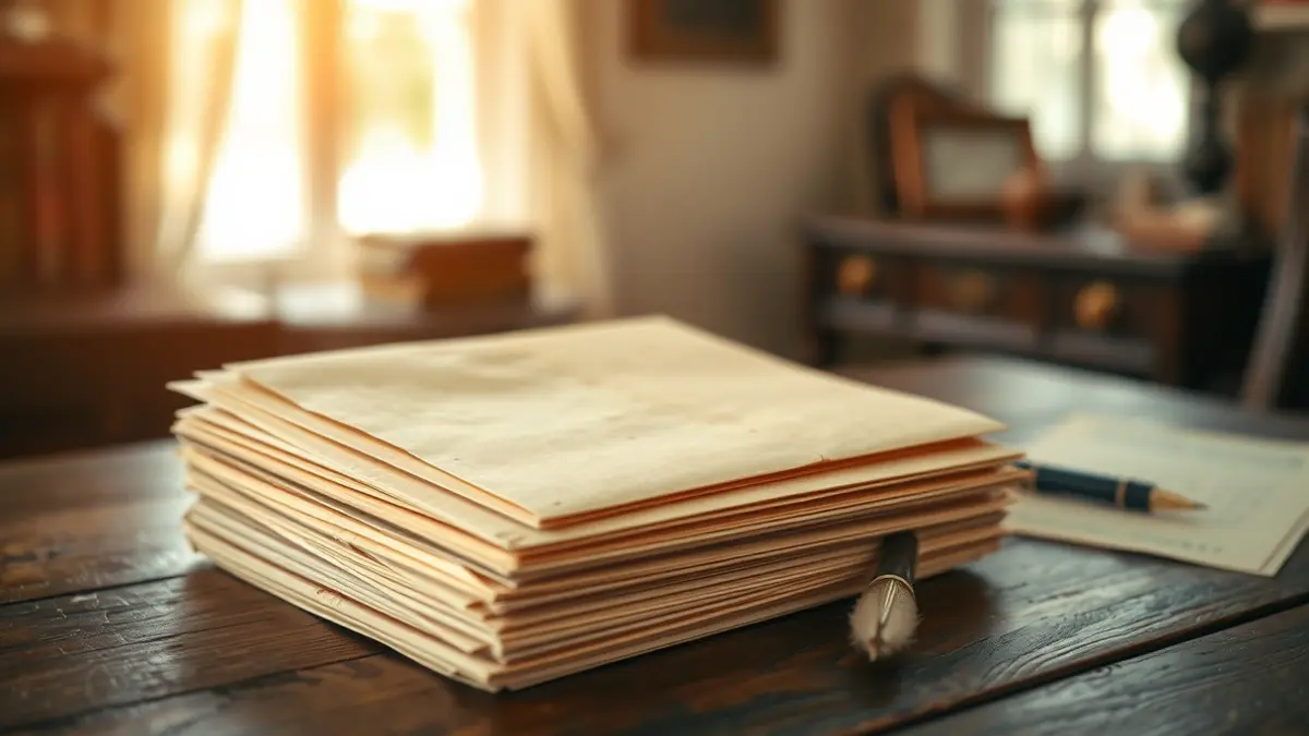 Generic image of letters and a quill pen, symbolizing writing and literature.
