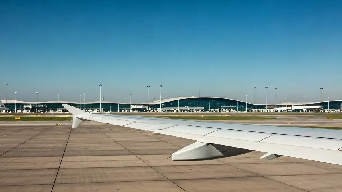 Imagen genérica de un avión despegando o aterrizando, simbolizando la conexión aérea.