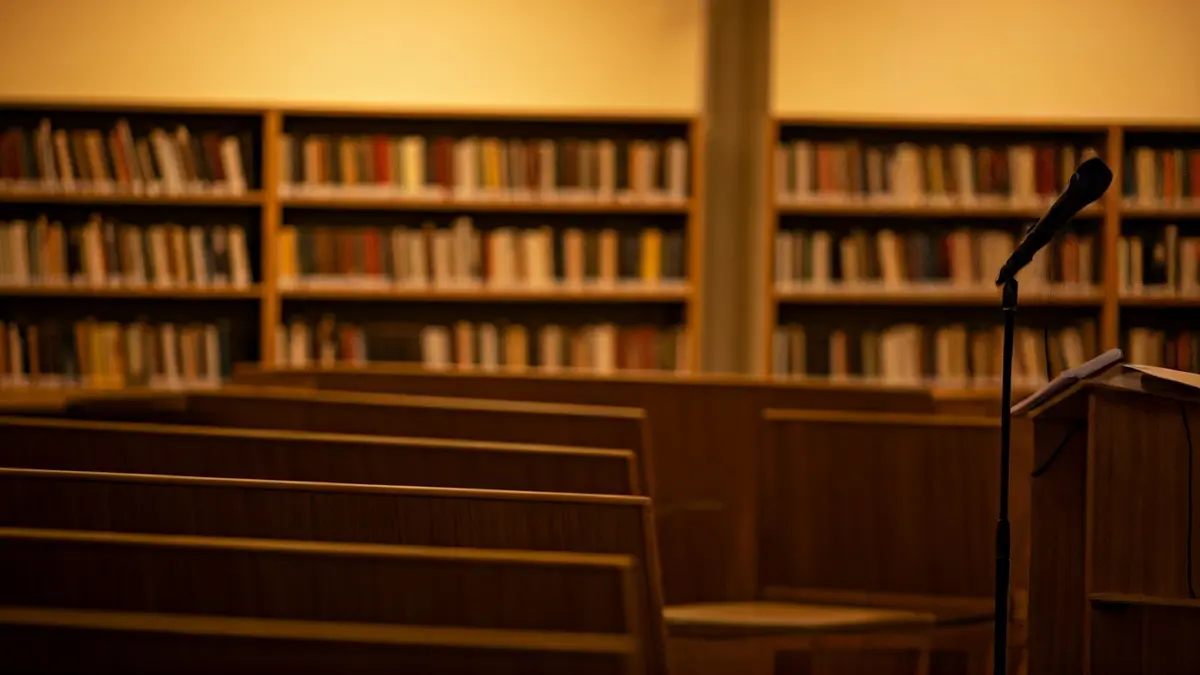 Generic image of a cultural or exhibition space with a warm atmosphere.